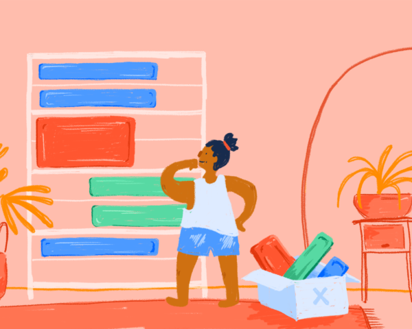 Illustration of an organized daily schedule