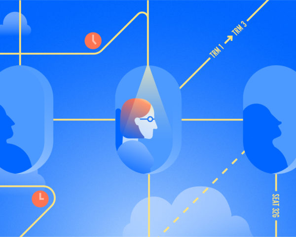 person flying in a plane