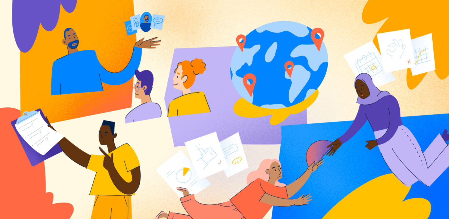 work friends header illustration