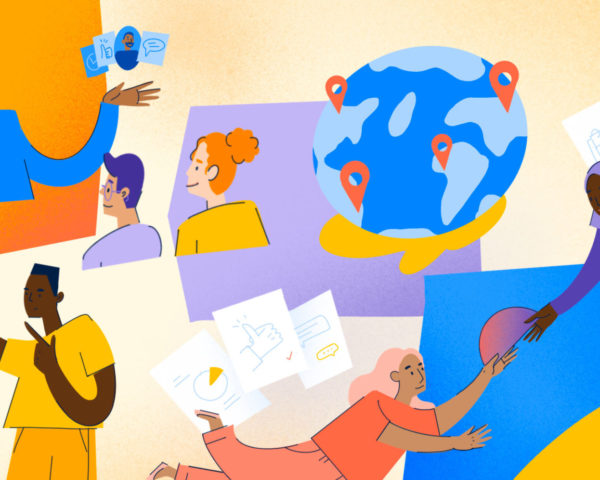 work friends header illustration